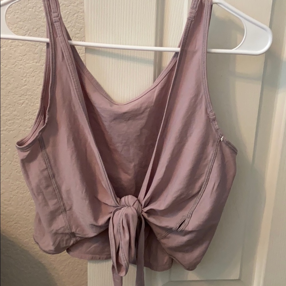 Lululemon Pink Tie Up Crop Top!